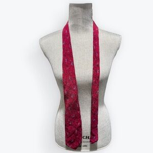 Elegant Red Floral Men's Tie